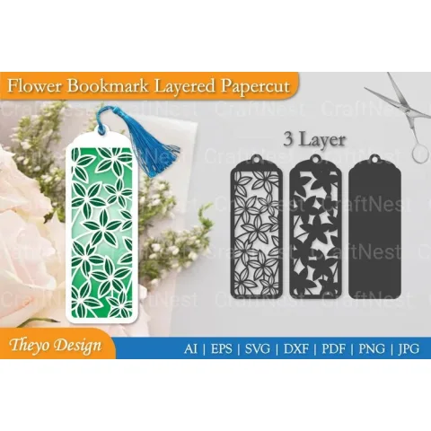 Flower Layered Papercut SVG Bundle