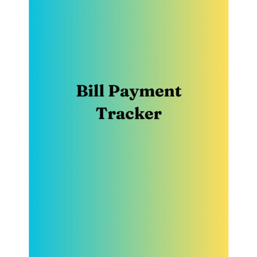 Bill Payment Tracker Bundle