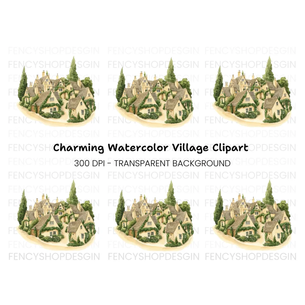 Charming English Village Clipart Bundle