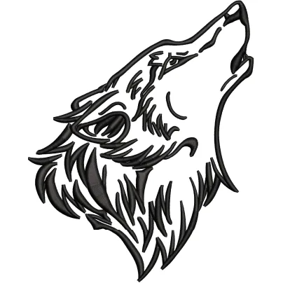 Wolf G Embroidery Design