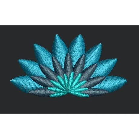 Layered Petal Fan Embroidery Design