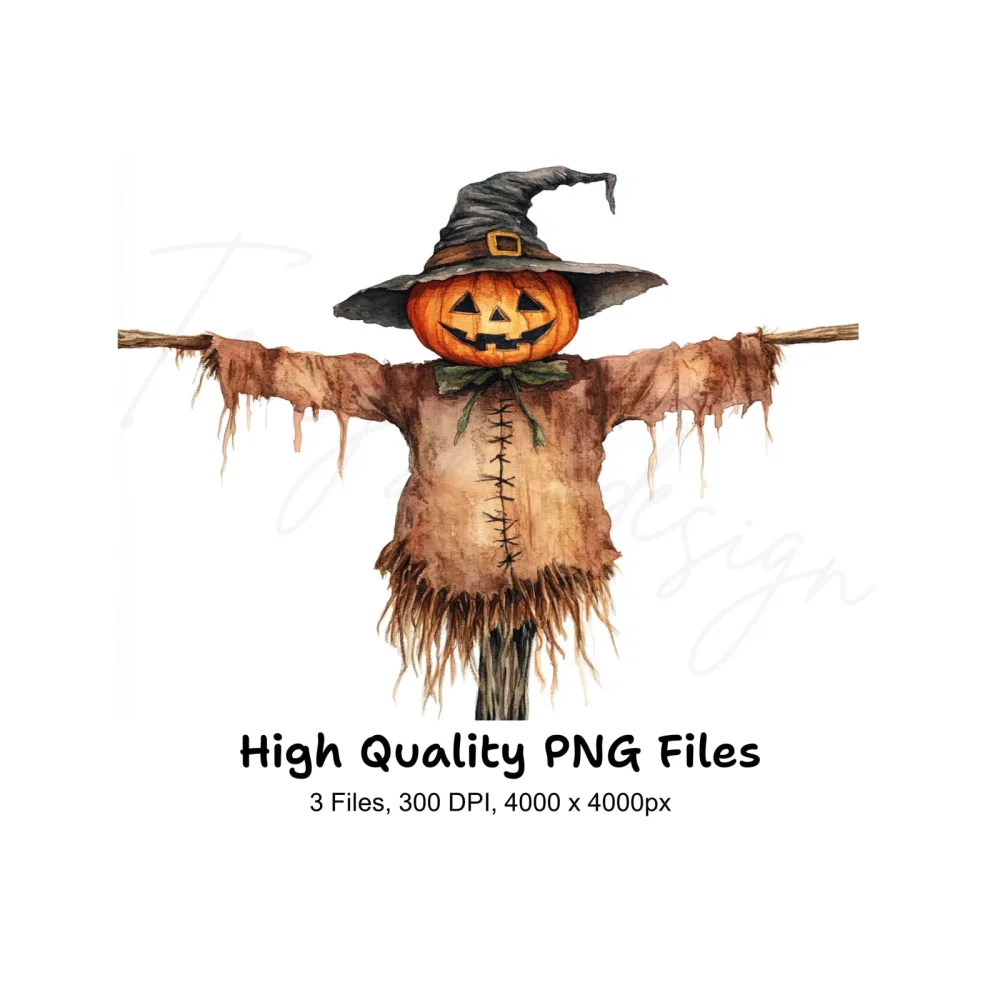 Halloween Scarecrow Clipart Bundle