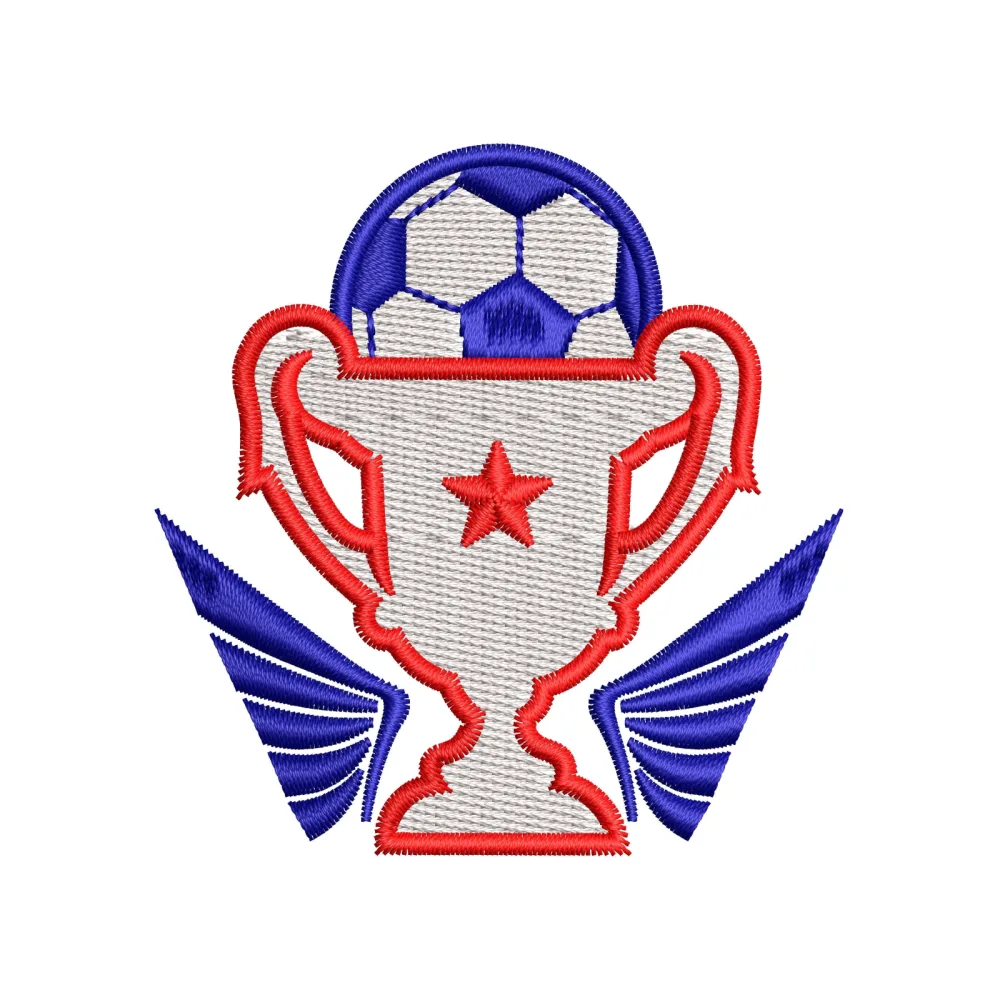 Football Trophy Embroidery Design