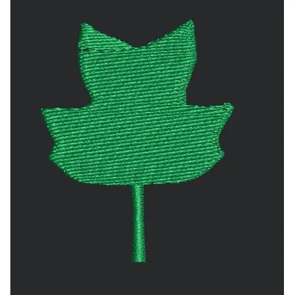 Simplified Three Point Leaf Icon Embroidery Design