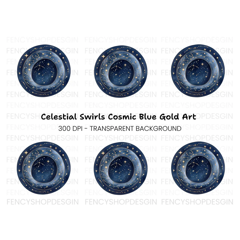 Intricate Celestial Constellation Clipart Bundle