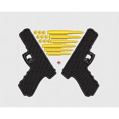 Guns Embroidery Design