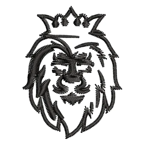 Lion Crown Embroidery Design