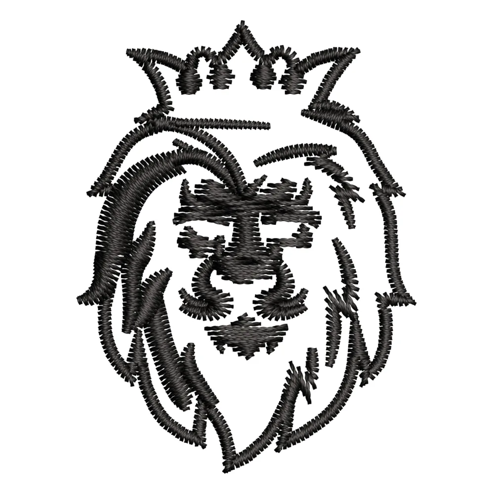 Lion Crown Embroidery Design
