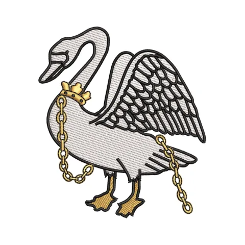 Duck King Embroidery Design