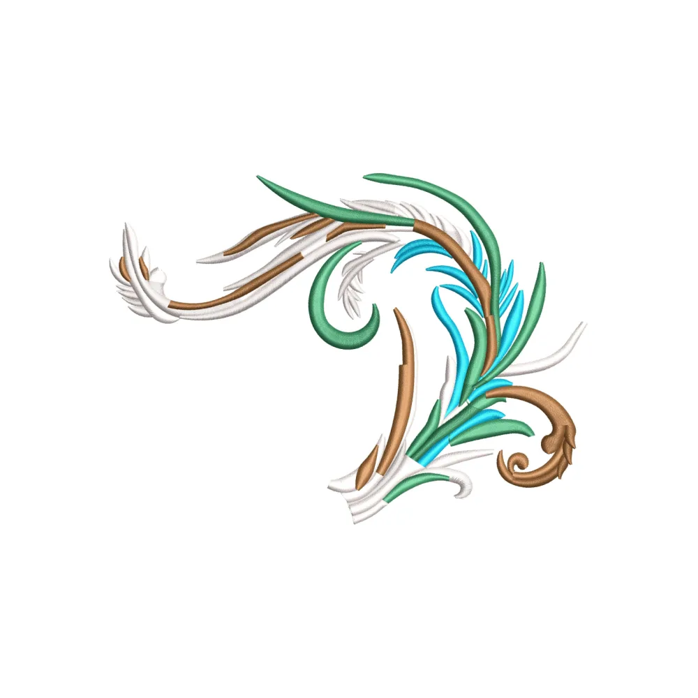 Spiral Art Embroidery Design