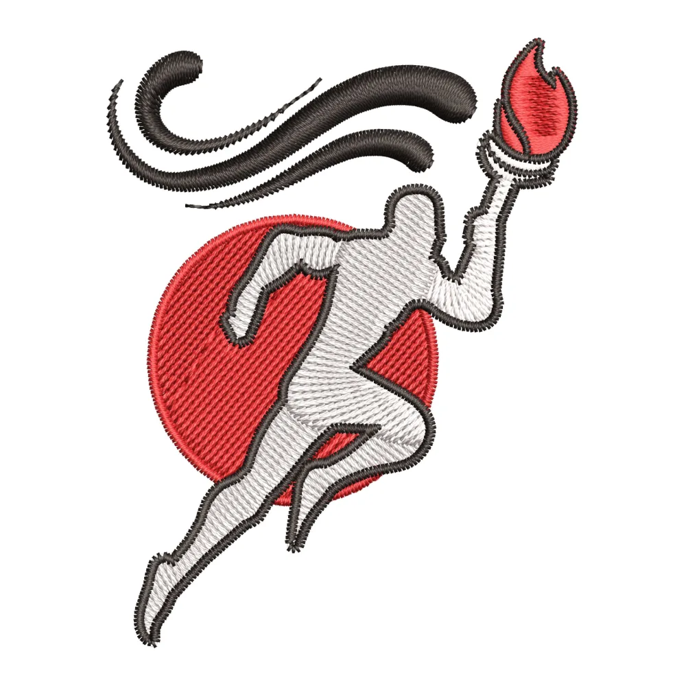 Man With Shaine Embroidery Design