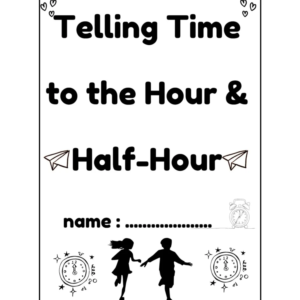 Telling Time to the Hour and Half Hour Worksheets