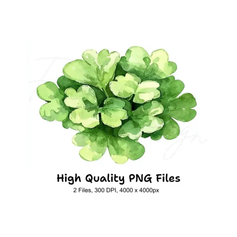 Top View Clover Clipart Bundle