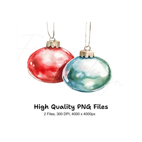 Festive Baubles Clipart Bundle