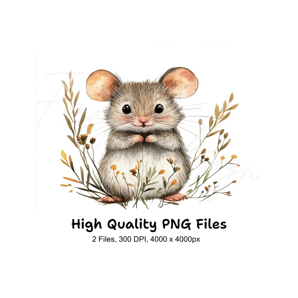 Adorable Field Mouse Clipart Bundle