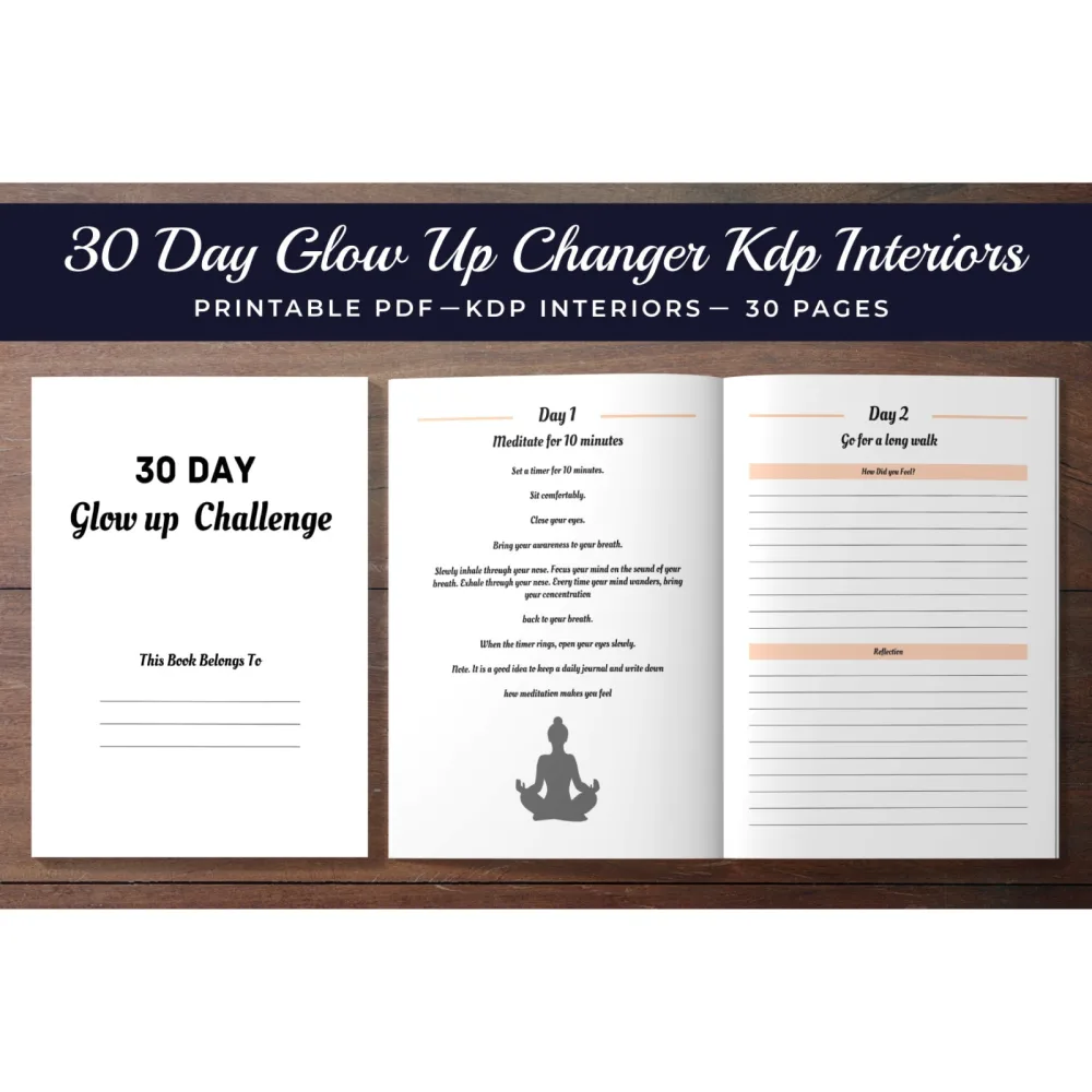 Day Glow Up Challenge Planner
