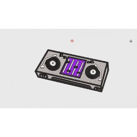 DJ Embroidery Design