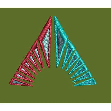 Divided Geometric Arch Embroidery Design