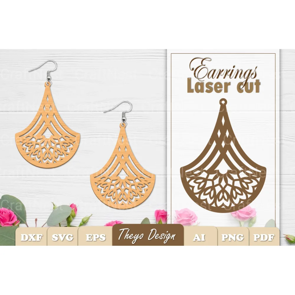 Earrings Mandala SVG Bundle