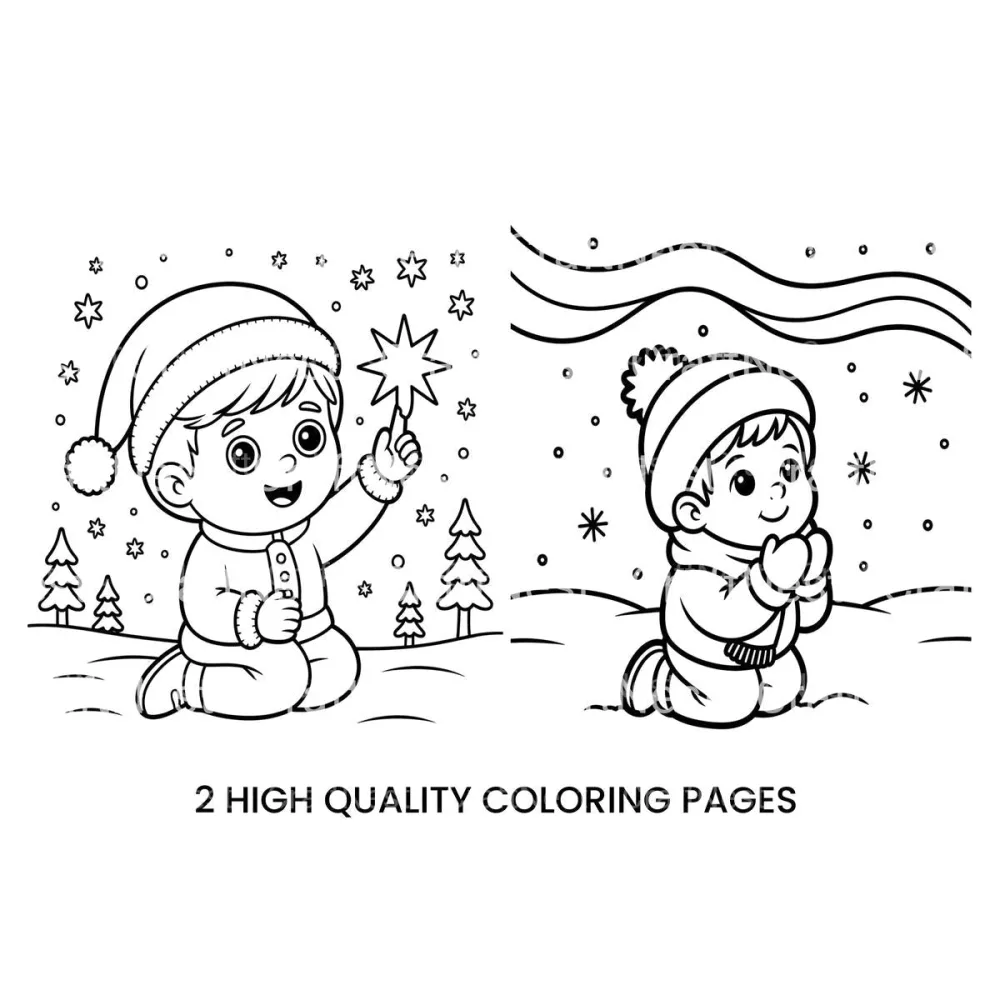 Winter Kids Fun Coloring Books