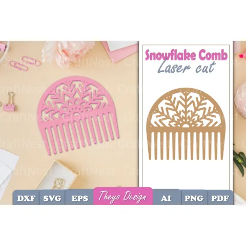 Comb Snowflake SVG Bundle
