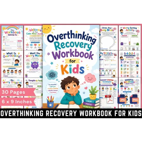 Overthinking Recovery For Kids Workbook