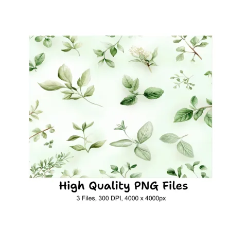 Greenery Clipart Bundle