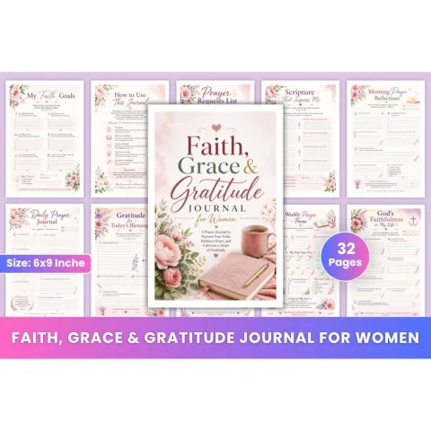 Faith Grace Gratitude For Women Journal