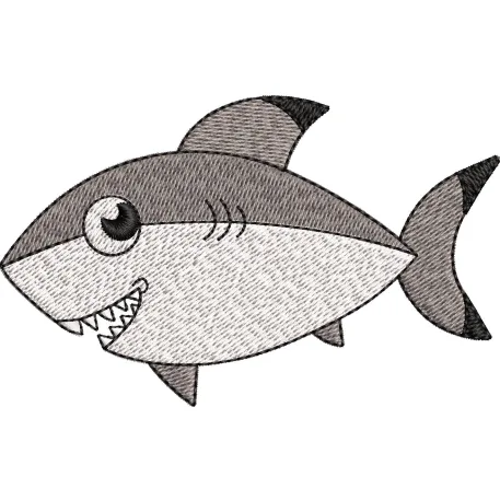 Shark Baby Embroidery Design