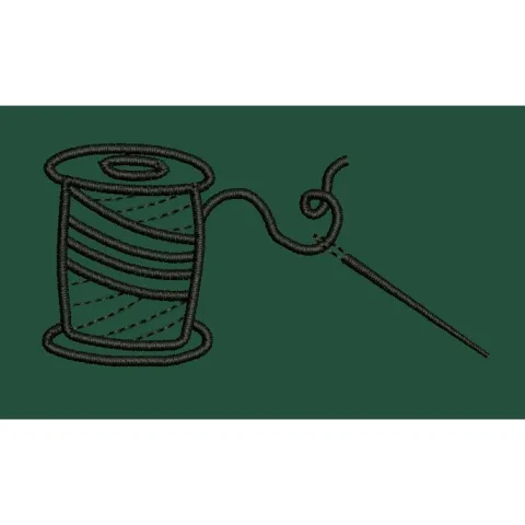 Thread & Needle Embroidery Design