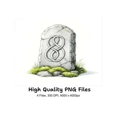 Celtic Knot Stone Monument Clipart Bundle
