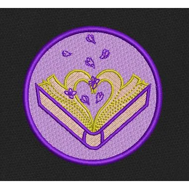 Story Spell Purple & Yellow Embroidery Design