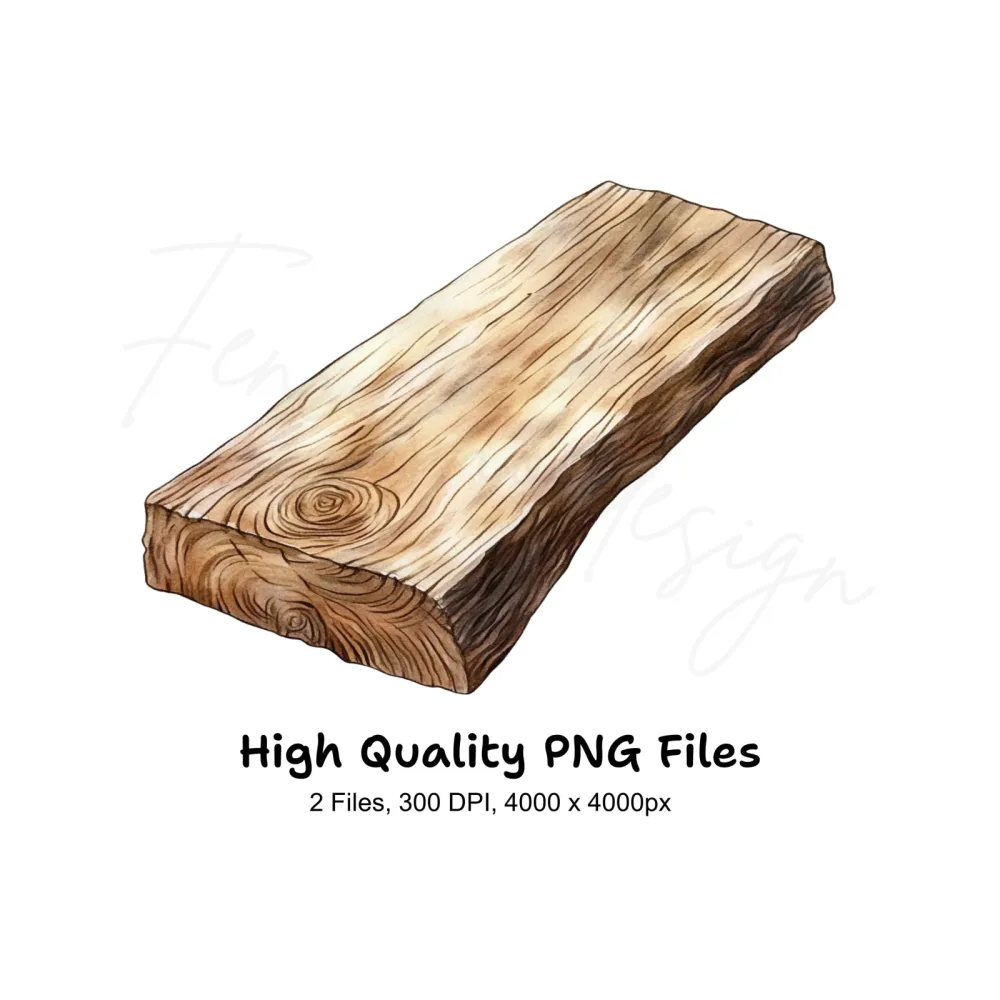 Rustic Wood Logs Clipart Bundle