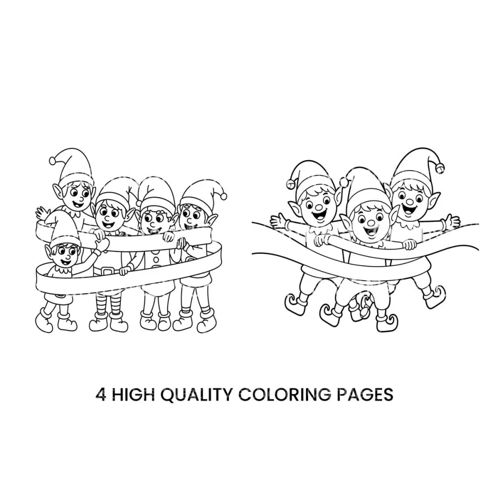 Christmas Elf Adventures Coloring Books