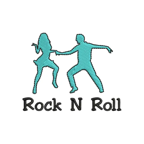 Rock N Roll Embroidery Design