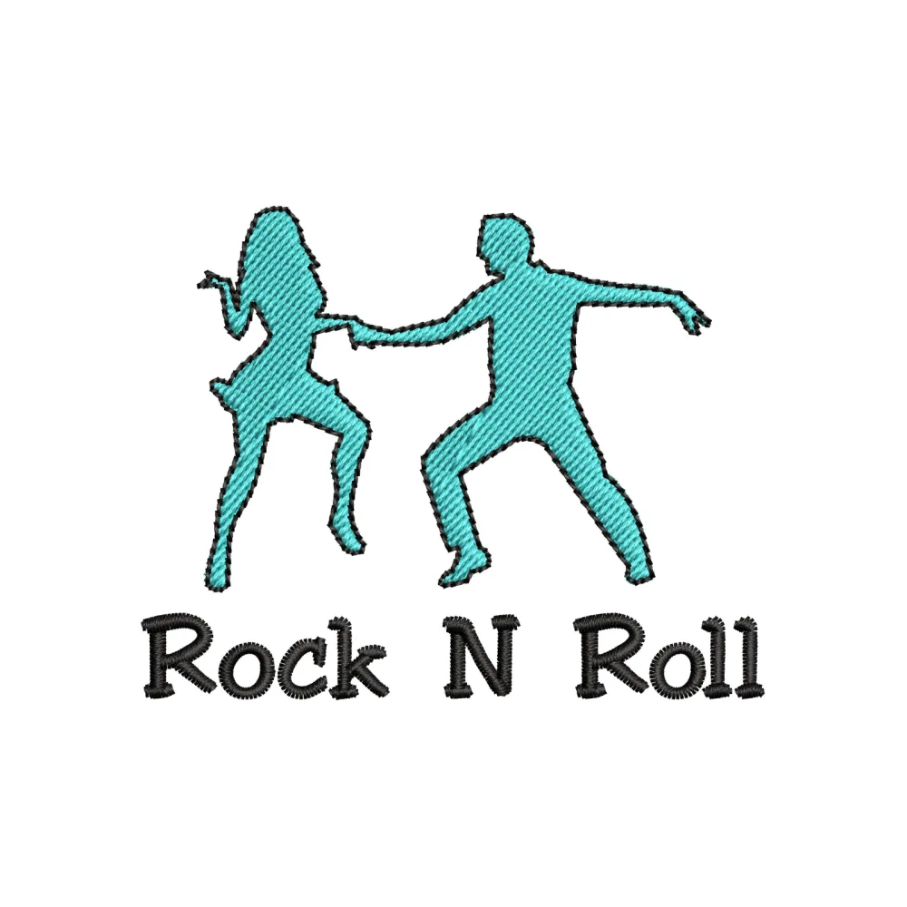 Rock N Roll Embroidery Design