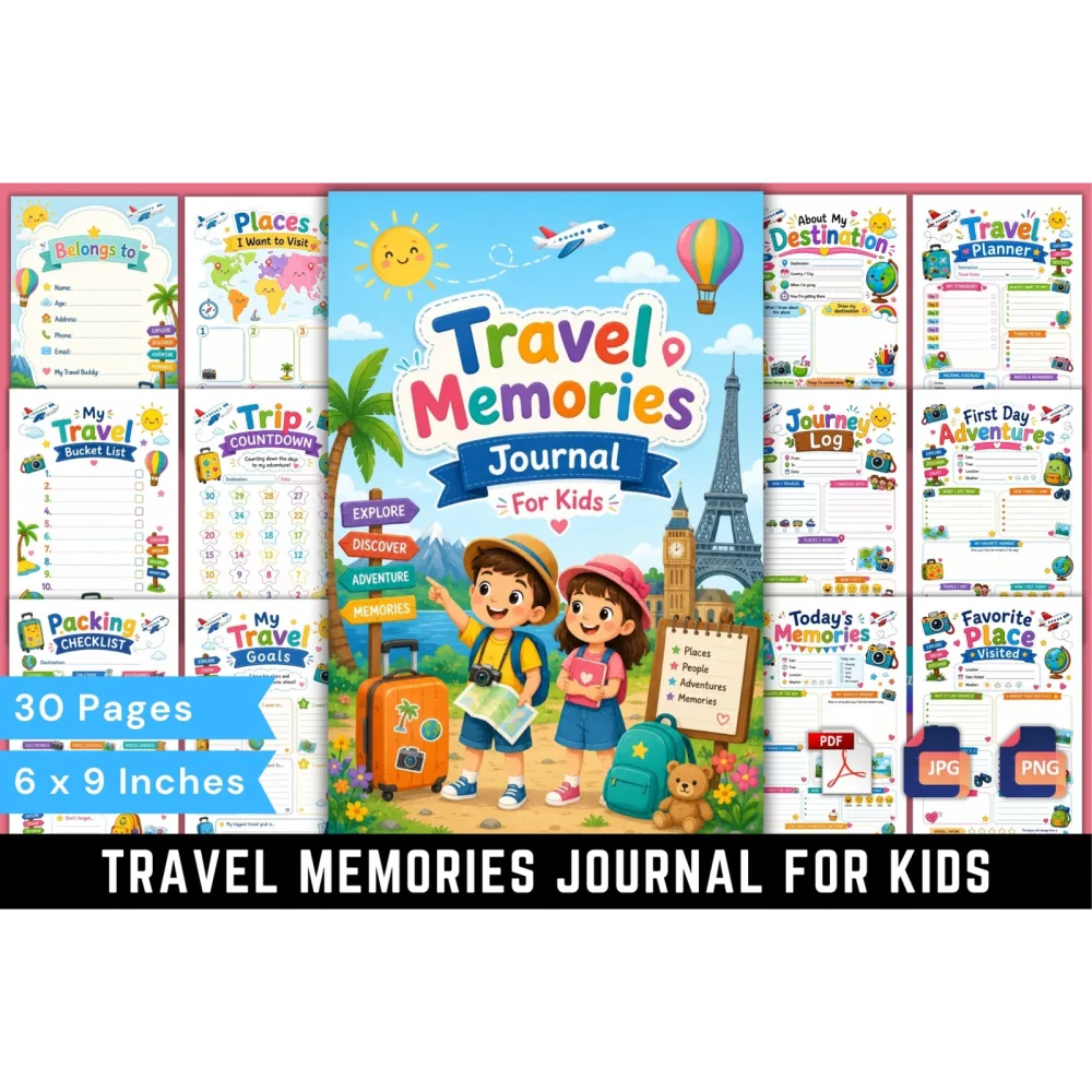 Travel Memories For Kids Journal