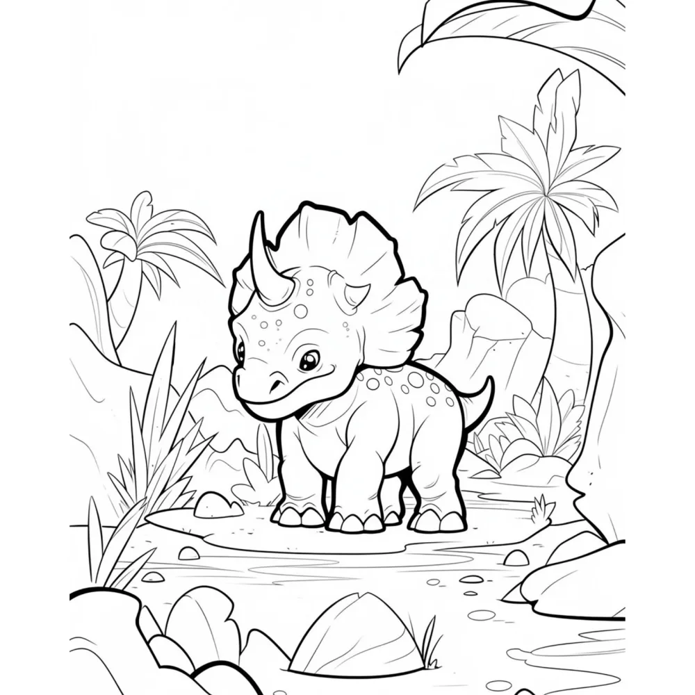 Cute Dinosaur Coloring Pages