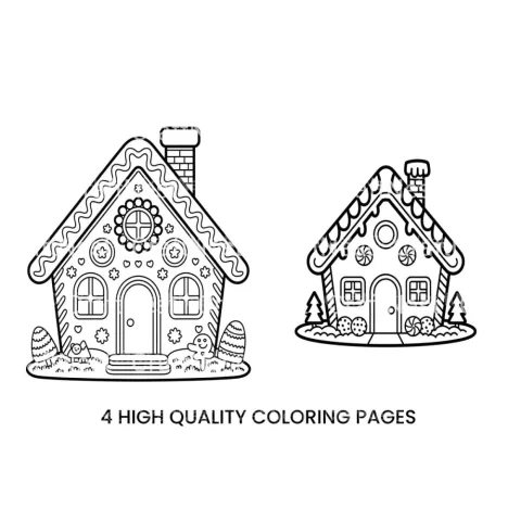 Gingerbread House Coloring Books