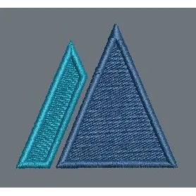 Dual Azure Peaks Embroidery Design