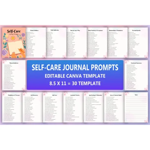Self Care Prompts for Personal Wellbeing