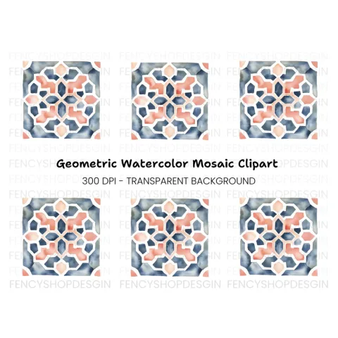 Moroccan Tile Clipart Bundle