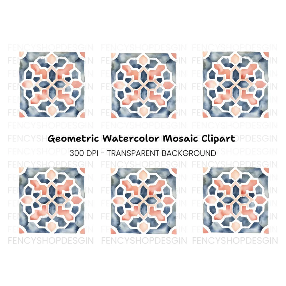 Moroccan Tile Clipart Bundle