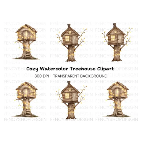 Enchanted Treehouse Clipart Bundle