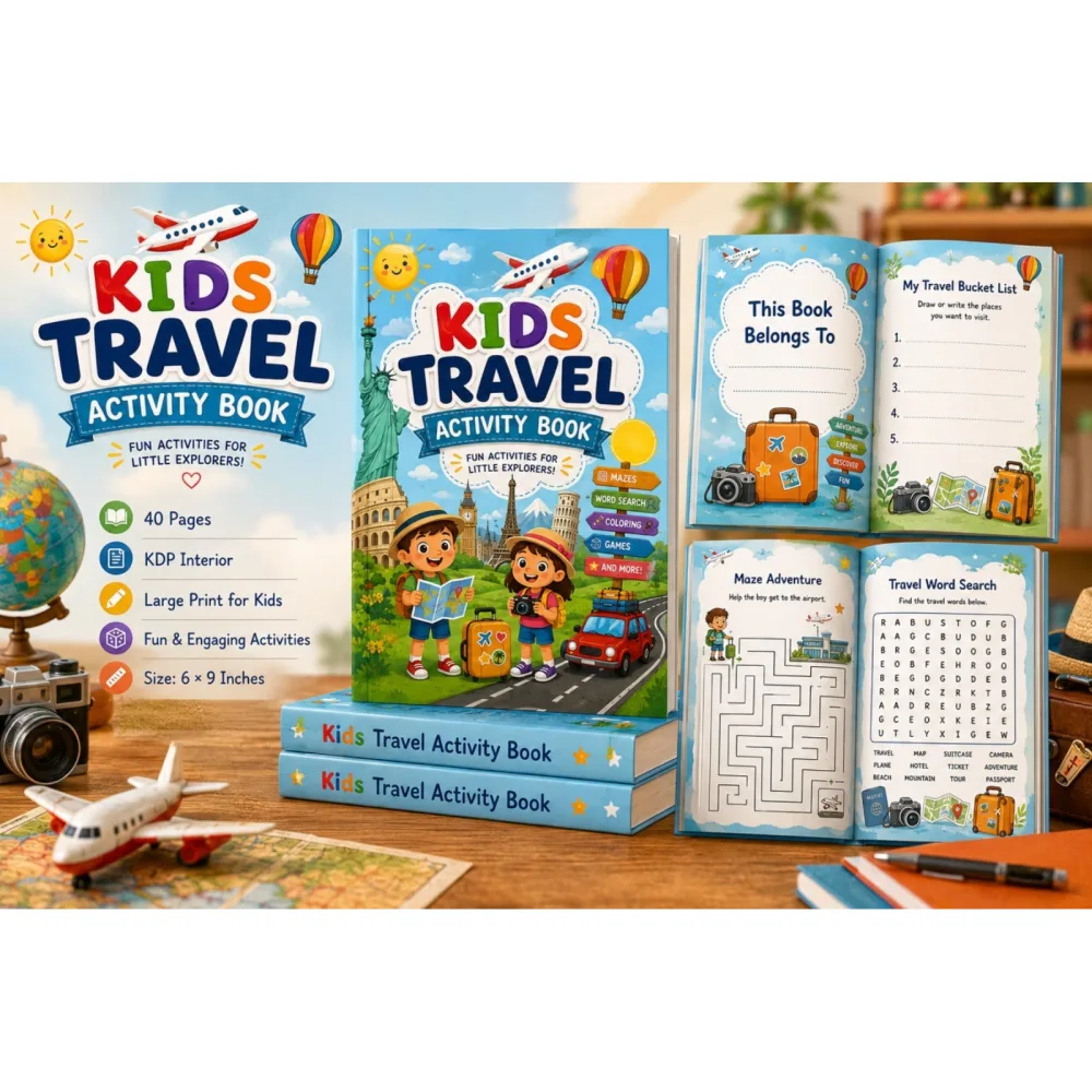 Kids Travel Activity Book