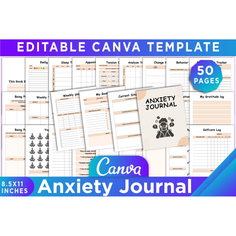Anxiety Journal for Stress Relief