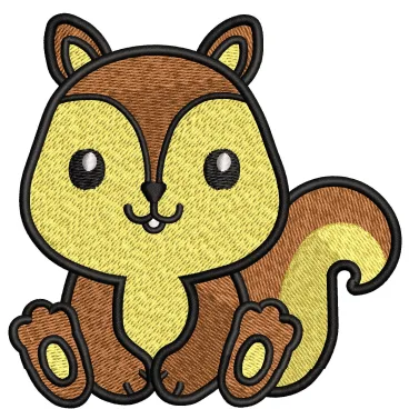 Squirrel Embroidery Design