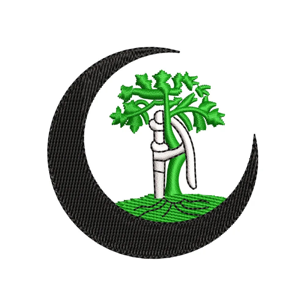 Moon Tree Embroidery Design
