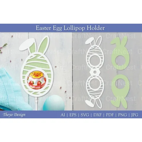 Easter Egg Lollipop Holder SVG Bundle