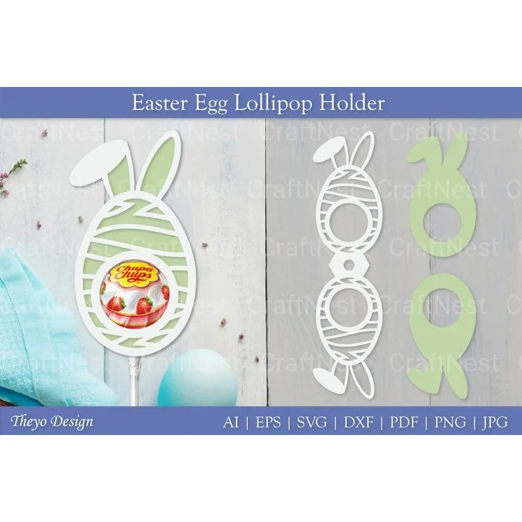 Easter Egg Lollipop Holder SVG Bundle